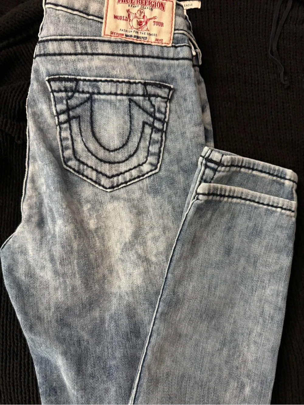 7 For All Mankind Light Wash Blue Skinny Jeans Size 26 Inseam 26 inches